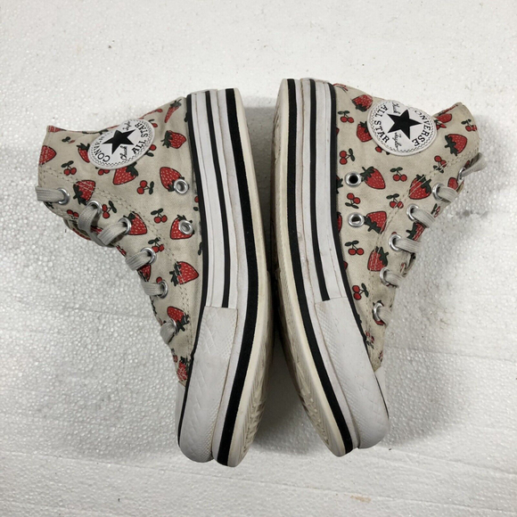 Converse Chuck Taylor All Star Platform Eva Hi Strawberry AOP Girls SZ 12.5 - Picture 5 of 12